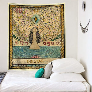 Ezoteric Tarot Card Tapestry Bedroom Living Room Decorations Blanket Astrology Divination Wall Hanging Tapestry Wall Decor Cloth