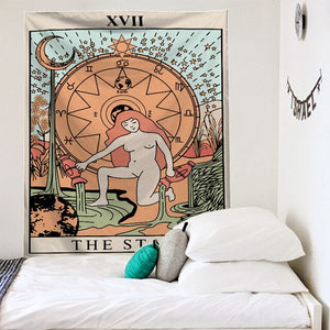 Ezoteric Tarot Card Tapestry Bedroom Living Room Decorations Blanket Astrology Divination Wall Hanging Tapestry Wall Decor Cloth